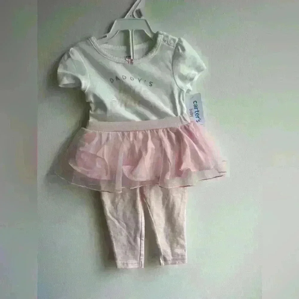 Carter’s daddy’s little princess size 9 months tutu set NWT